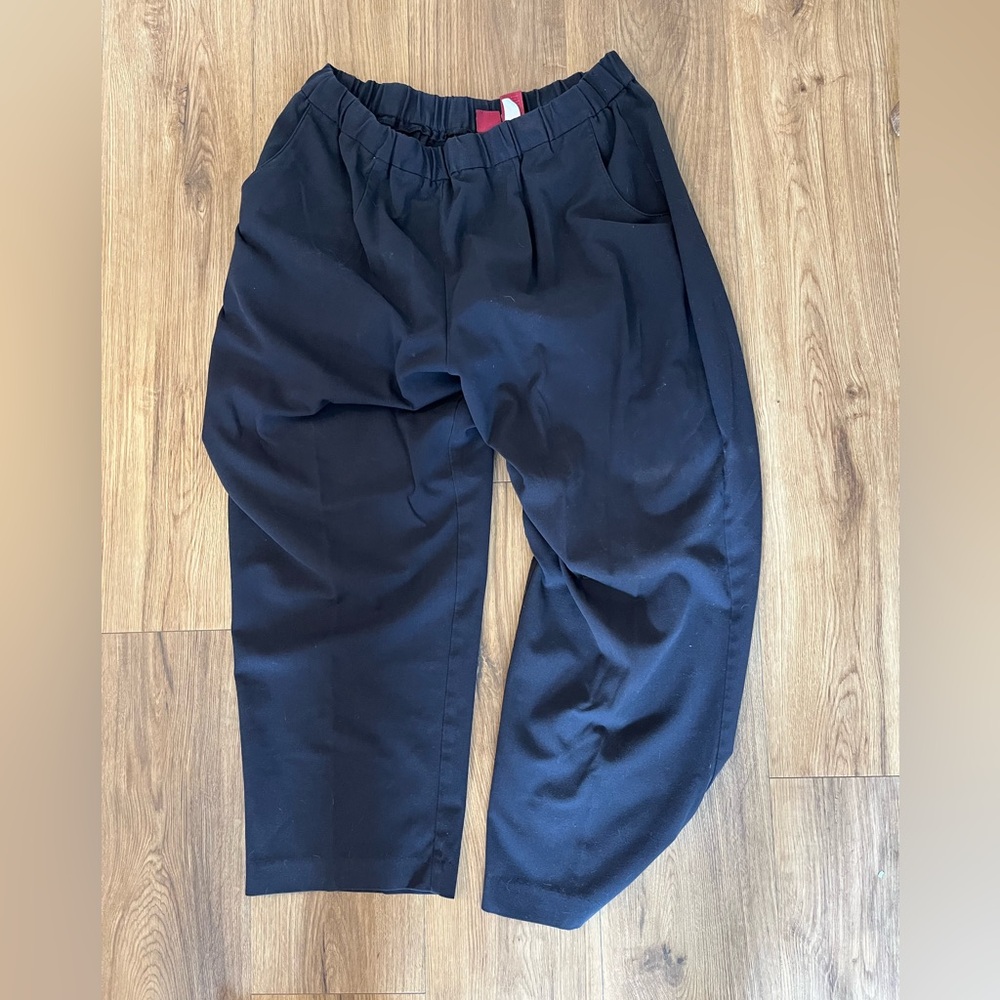 212 Collection Black Straight Leg Pants with Elastic Waistband